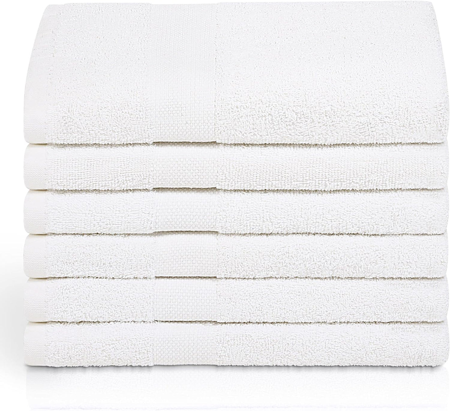 Simpli-Magic 79404 Bath Towels, White, 25x50 Inches Towels for Pool, Spa, and Gym Lightweight and Highly Absorbent Quick Drying Towels, 25 in x 50 in