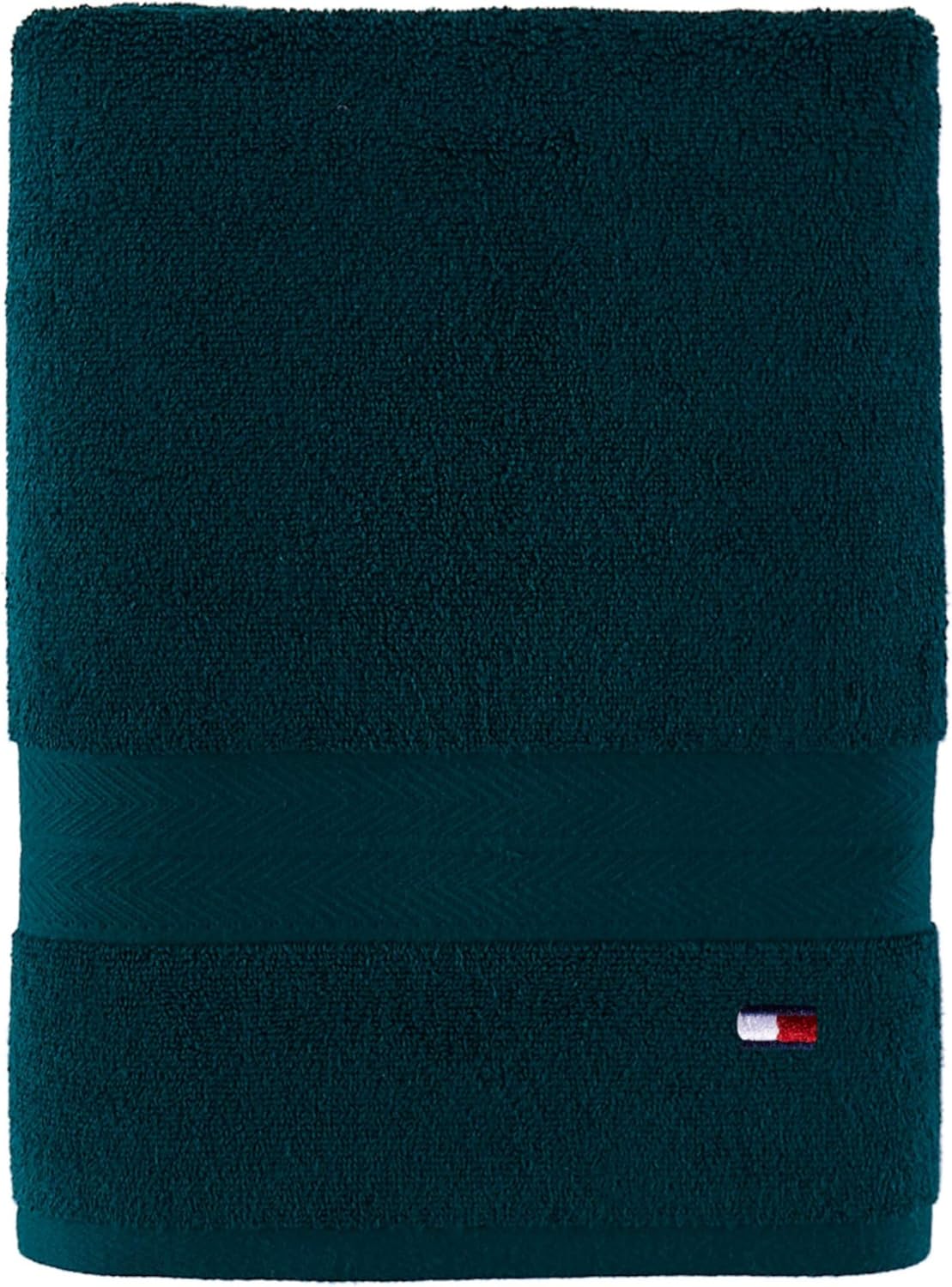 Tommy Hilfiger Modern American Solid Bath Towel, 30 X 54 Inches, 100% Cotton 574 GSM (Steel Grey)