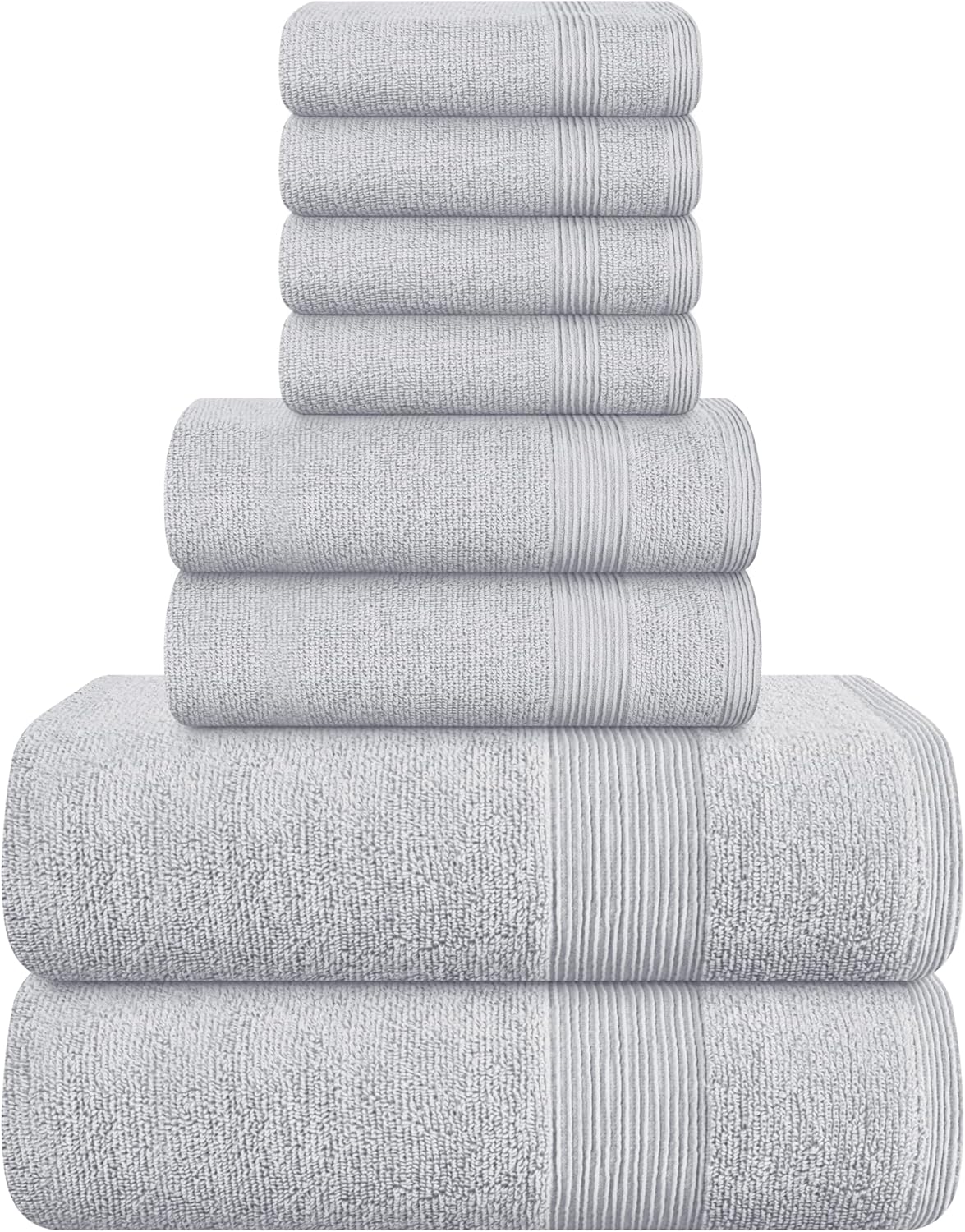 Belizzi Home 4 Pack Bath Towel Set 27x54, 100% Ring Spun Cotton, Ultra Soft Highly Absorbent Machine Washable Hotel Spa Quality Bath Towels for Bathroom, 4 Bath Towels Black