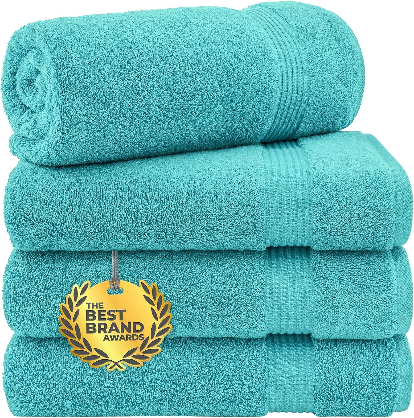 Cotton Paradise 6 Piece Towel Set, 100% Cotton Soft Absorbent Turkish Towels for Bathroom, 2 Bath Towels 2 Hand Towels 2 Washcloths, Beige Towel Set