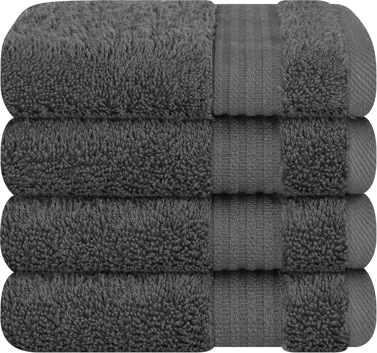 Cotton Paradise 6 Piece Towel Set, 100% Cotton Soft Absorbent Turkish Towels for Bathroom, 2 Bath Towels 2 Hand Towels 2 Washcloths, Beige Towel Set