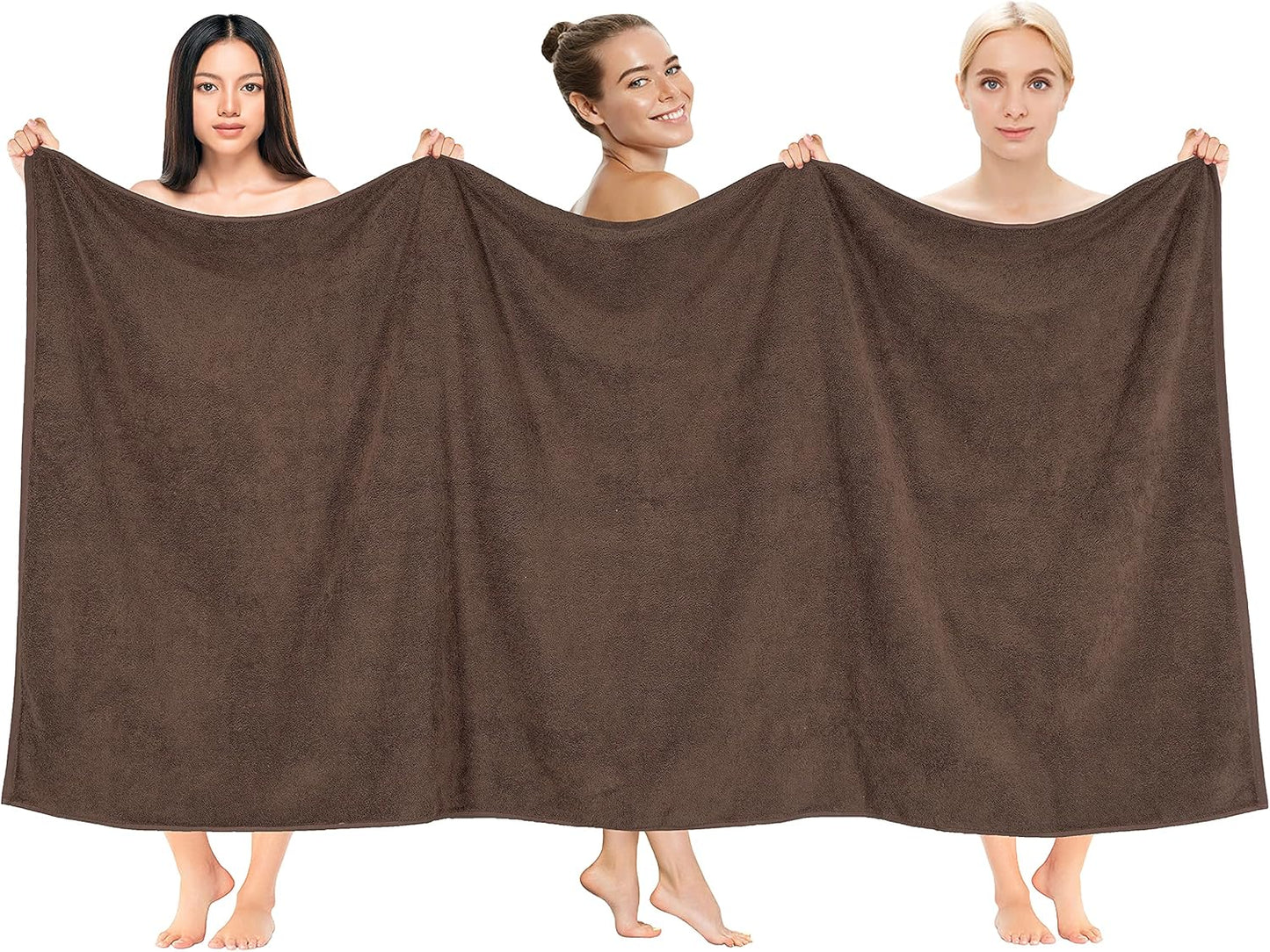 Cotton Paradise 6 Piece Towel Set, 100% Cotton Soft Absorbent Turkish Towels for Bathroom, 2 Bath Towels 2 Hand Towels 2 Washcloths, Beige Towel Set