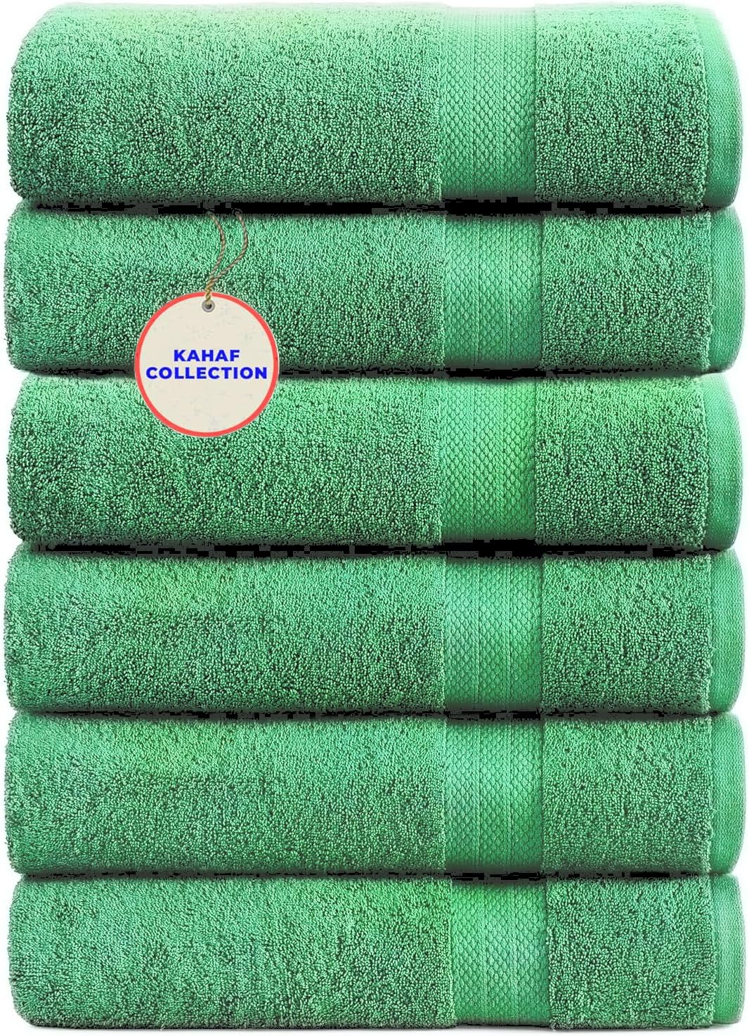 100% Cotton Bath Towels, 24x48 Pack of 6 Towels, Quick Dry, Highly Absorbent, Soft Feel Towel, Gym, Spa, Bathroom, Shower, Pool, Luxury Soft Towels (Grey, 24x48-6 Pack)
