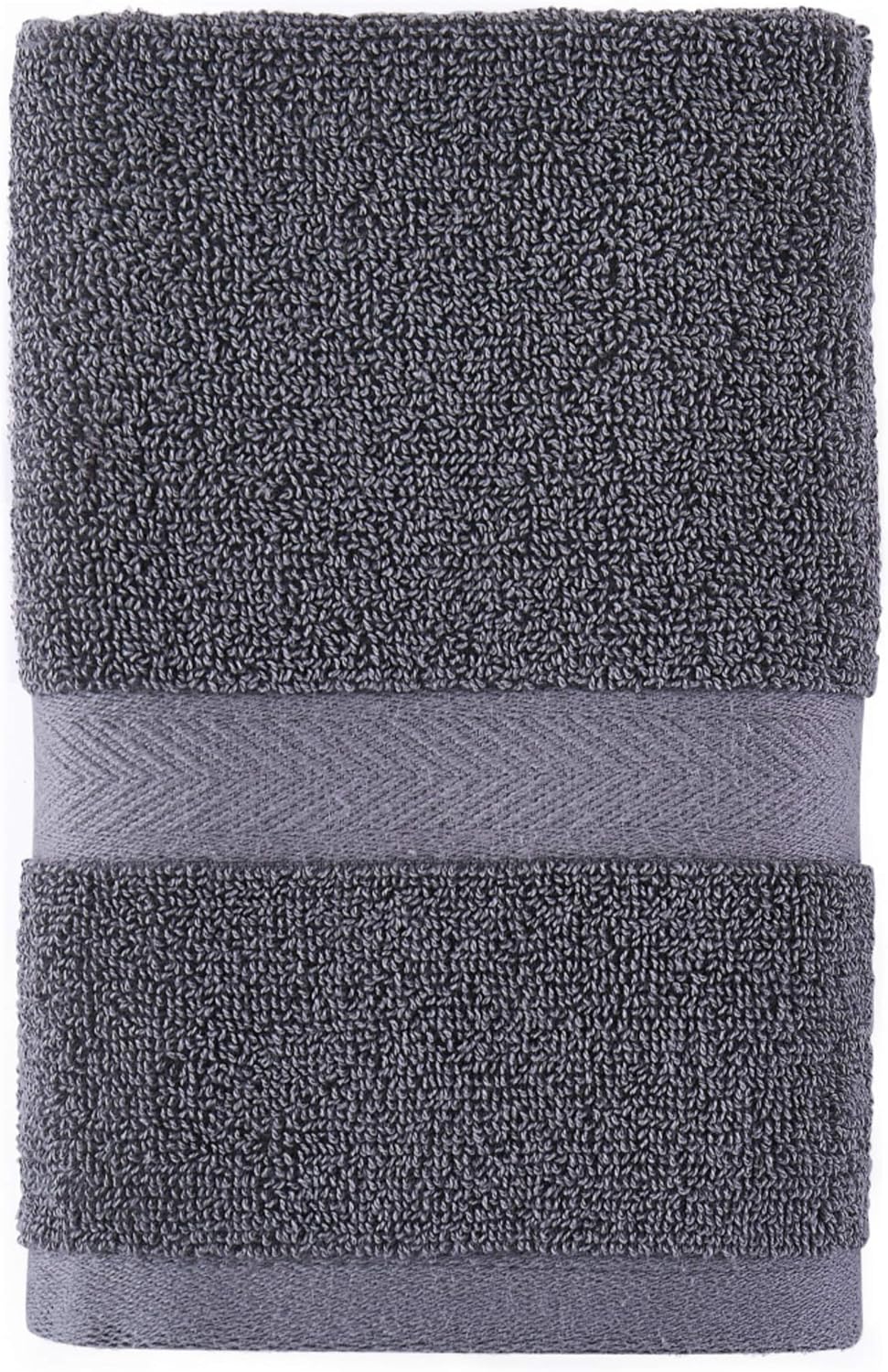 Tommy Hilfiger Modern American Solid Bath Towel, 30 X 54 Inches, 100% Cotton 574 GSM (Steel Grey)