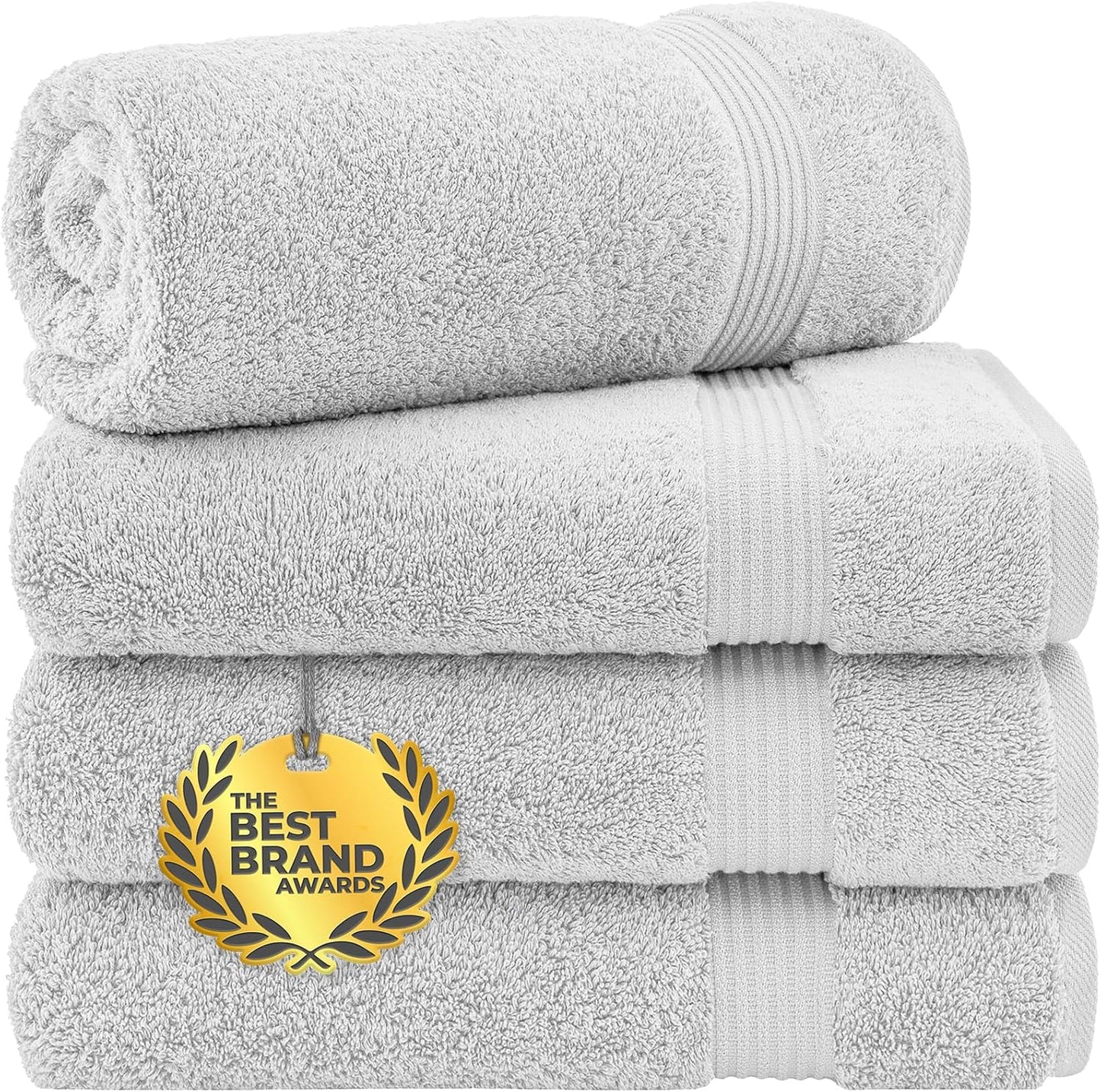 Cotton Paradise 6 Piece Towel Set, 100% Cotton Soft Absorbent Turkish Towels for Bathroom, 2 Bath Towels 2 Hand Towels 2 Washcloths, Beige Towel Set
