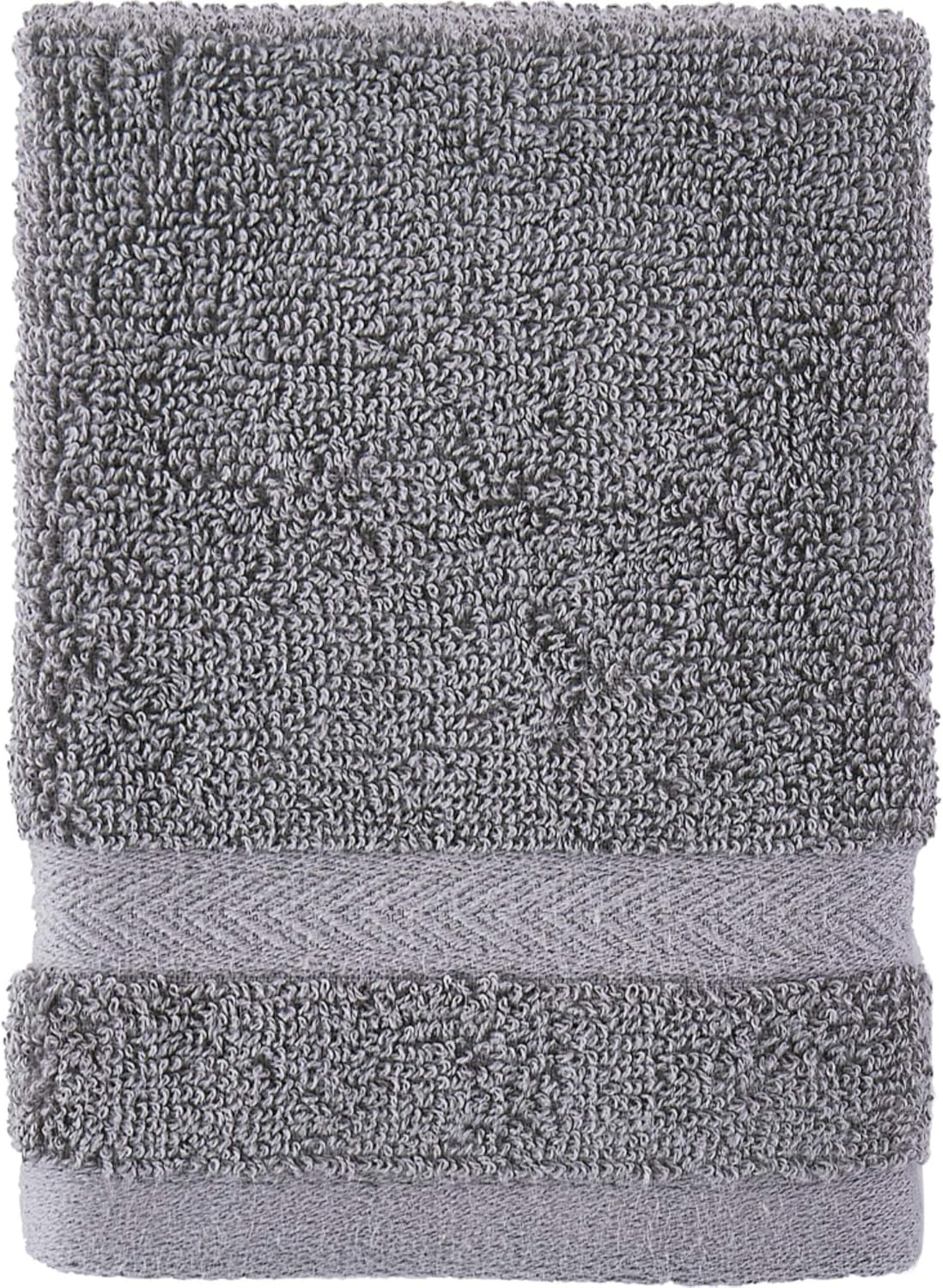 Tommy Hilfiger Modern American Solid Bath Towel, 30 X 54 Inches, 100% Cotton 574 GSM (Steel Grey)