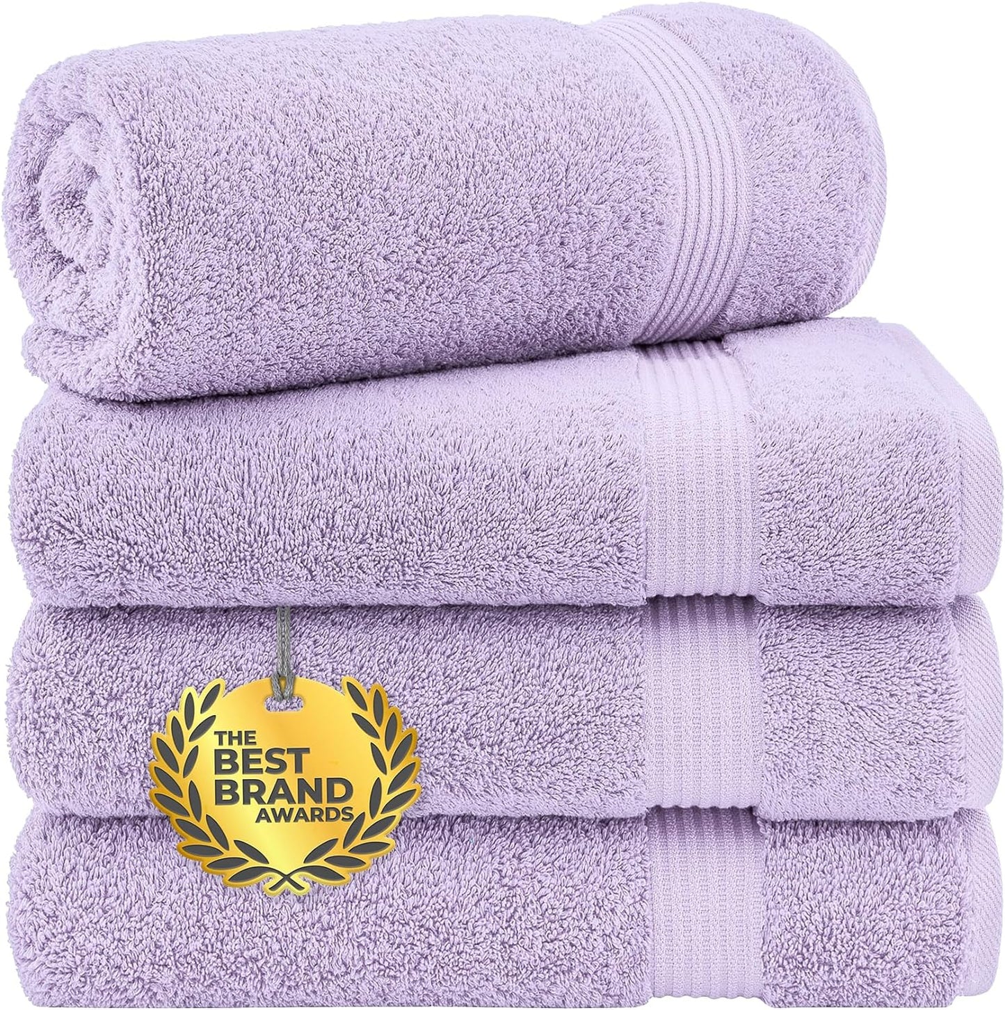 Cotton Paradise 6 Piece Towel Set, 100% Cotton Soft Absorbent Turkish Towels for Bathroom, 2 Bath Towels 2 Hand Towels 2 Washcloths, Beige Towel Set