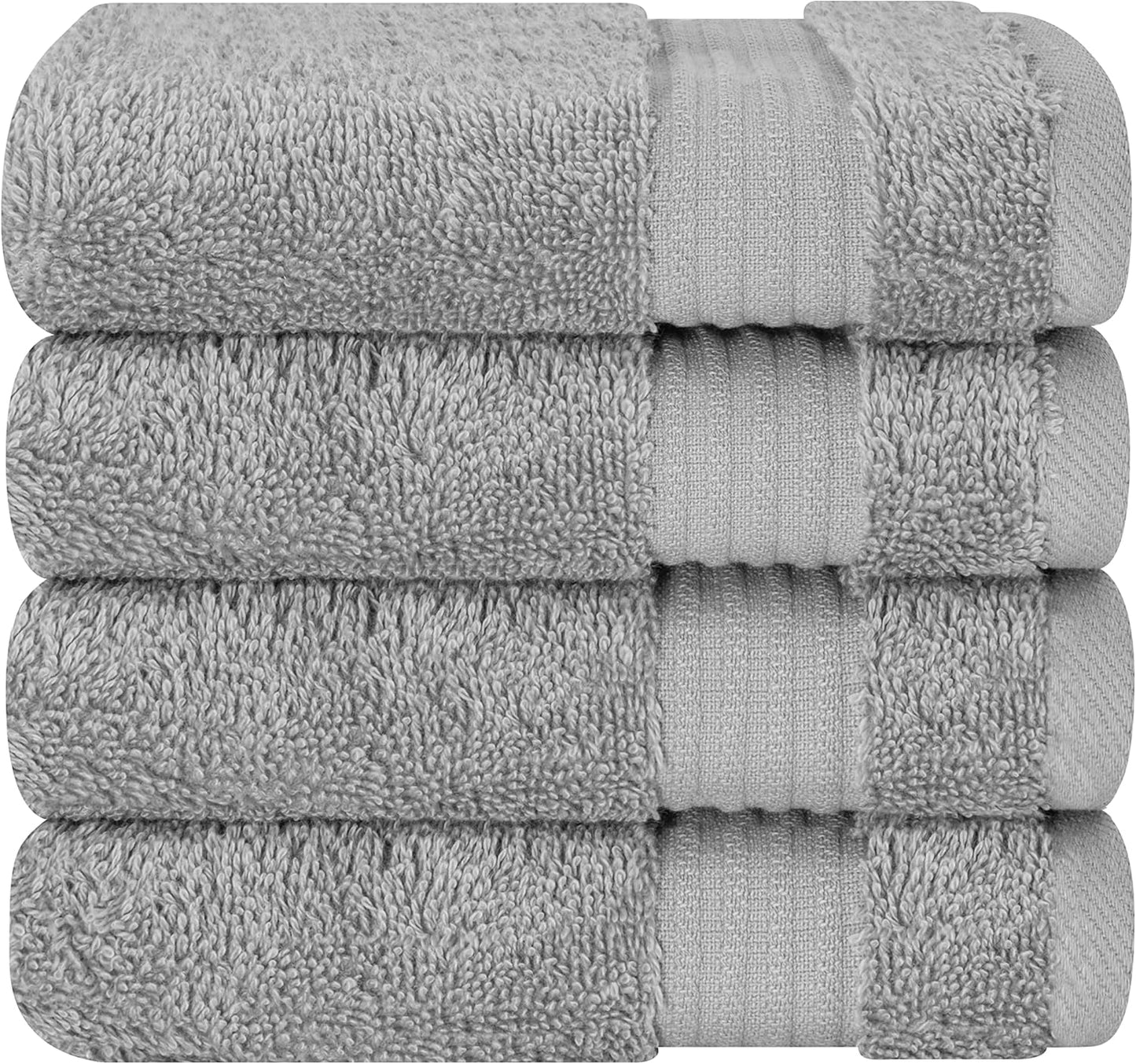 Cotton Paradise 6 Piece Towel Set, 100% Cotton Soft Absorbent Turkish Towels for Bathroom, 2 Bath Towels 2 Hand Towels 2 Washcloths, Beige Towel Set