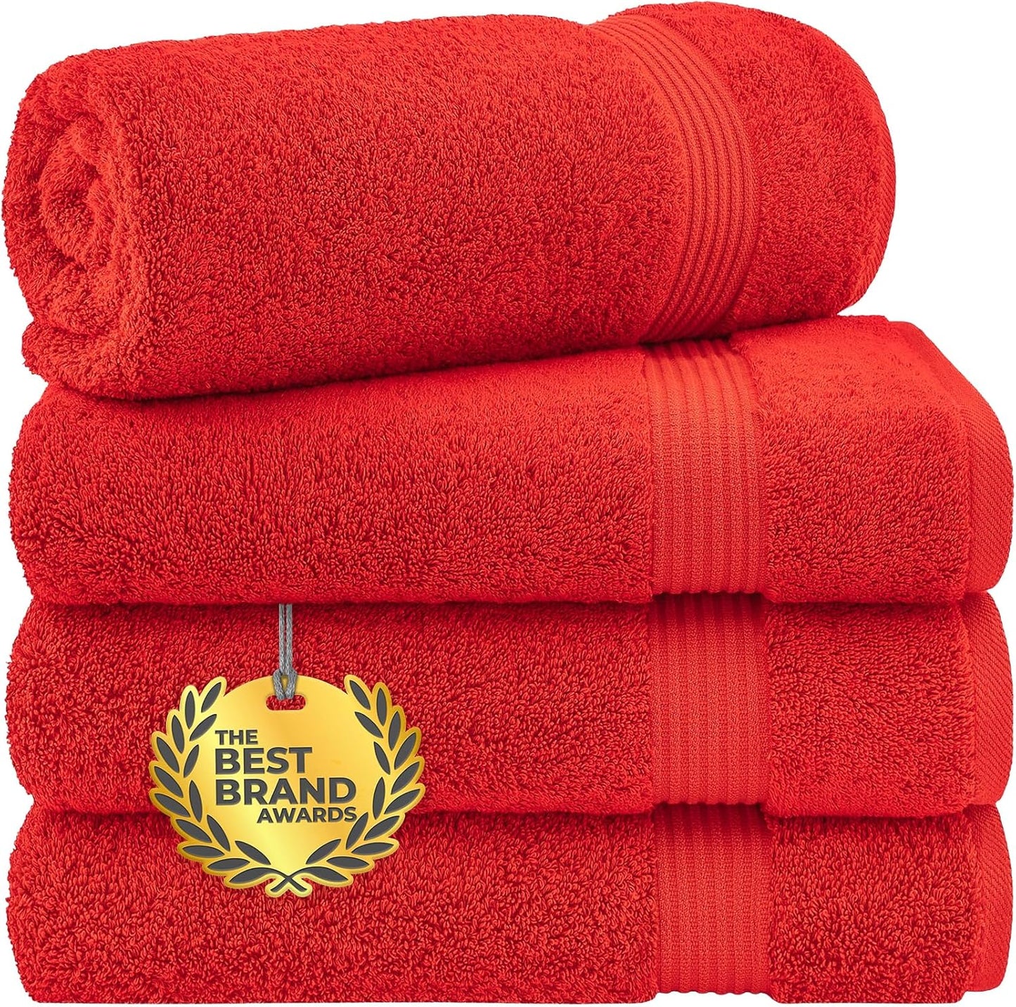 Cotton Paradise 6 Piece Towel Set, 100% Cotton Soft Absorbent Turkish Towels for Bathroom, 2 Bath Towels 2 Hand Towels 2 Washcloths, Beige Towel Set
