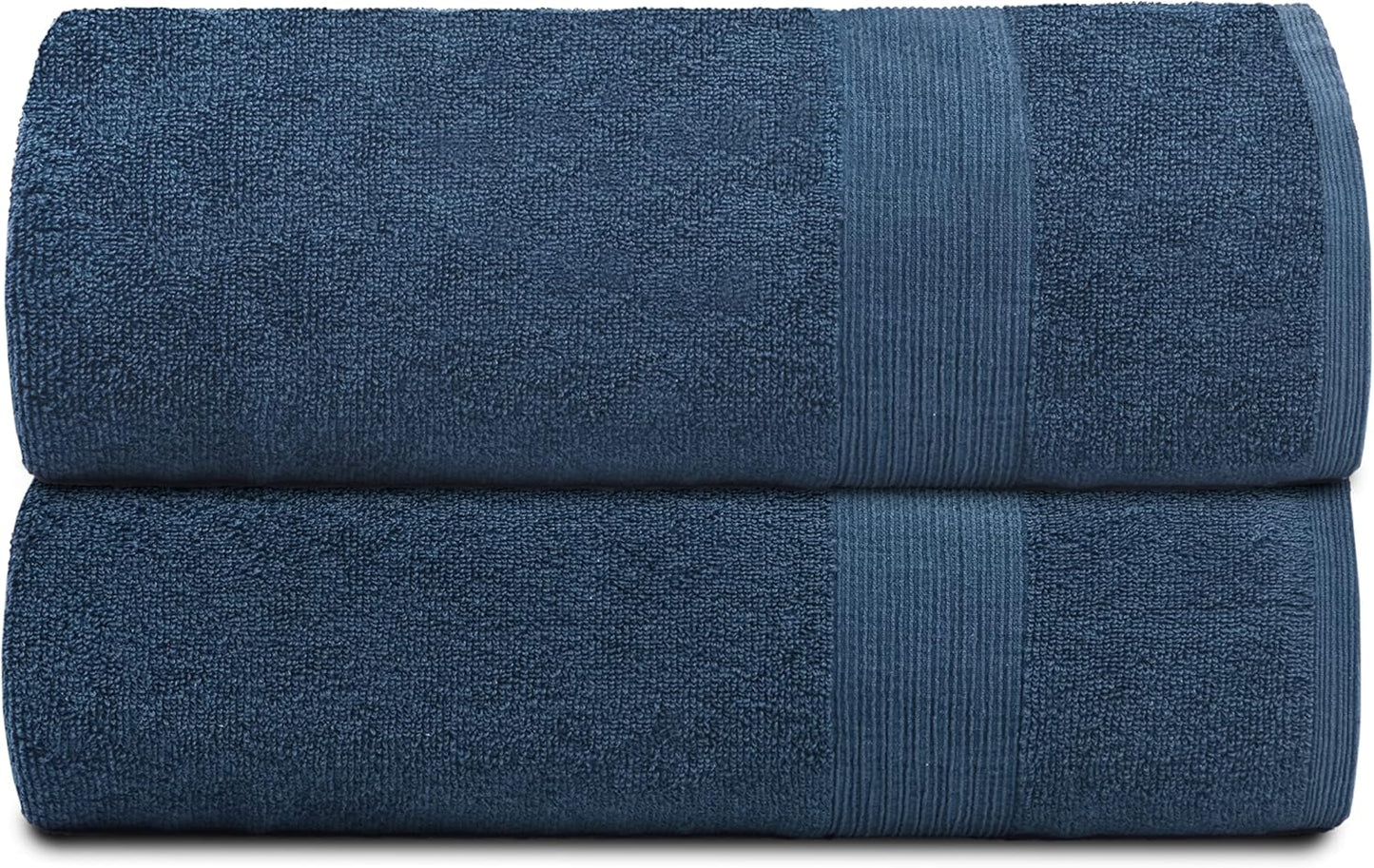 Belizzi Home 4 Pack Bath Towel Set 27x54, 100% Ring Spun Cotton, Ultra Soft Highly Absorbent Machine Washable Hotel Spa Quality Bath Towels for Bathroom, 4 Bath Towels Black