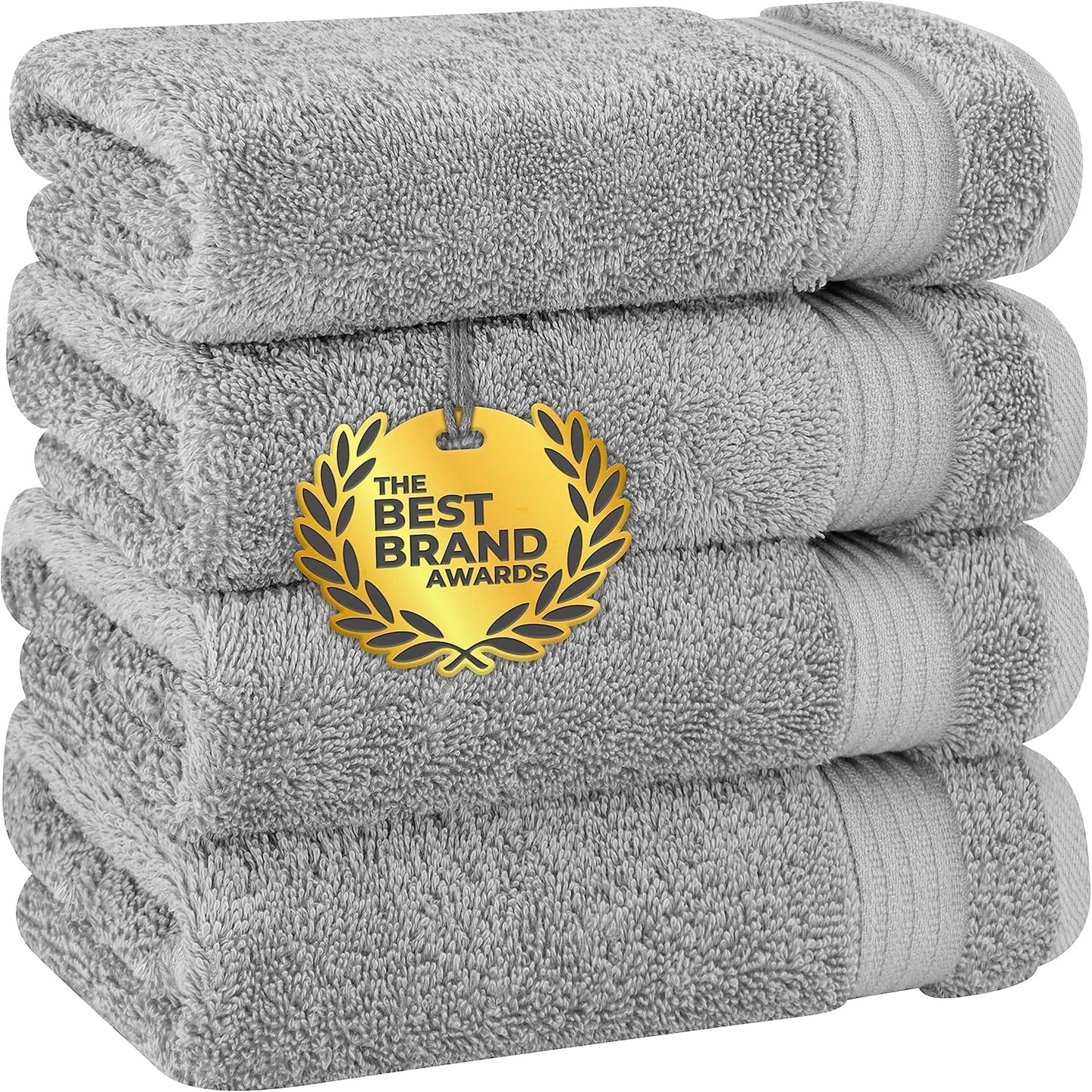 Cotton Paradise 6 Piece Towel Set, 100% Cotton Soft Absorbent Turkish Towels for Bathroom, 2 Bath Towels 2 Hand Towels 2 Washcloths, Beige Towel Set