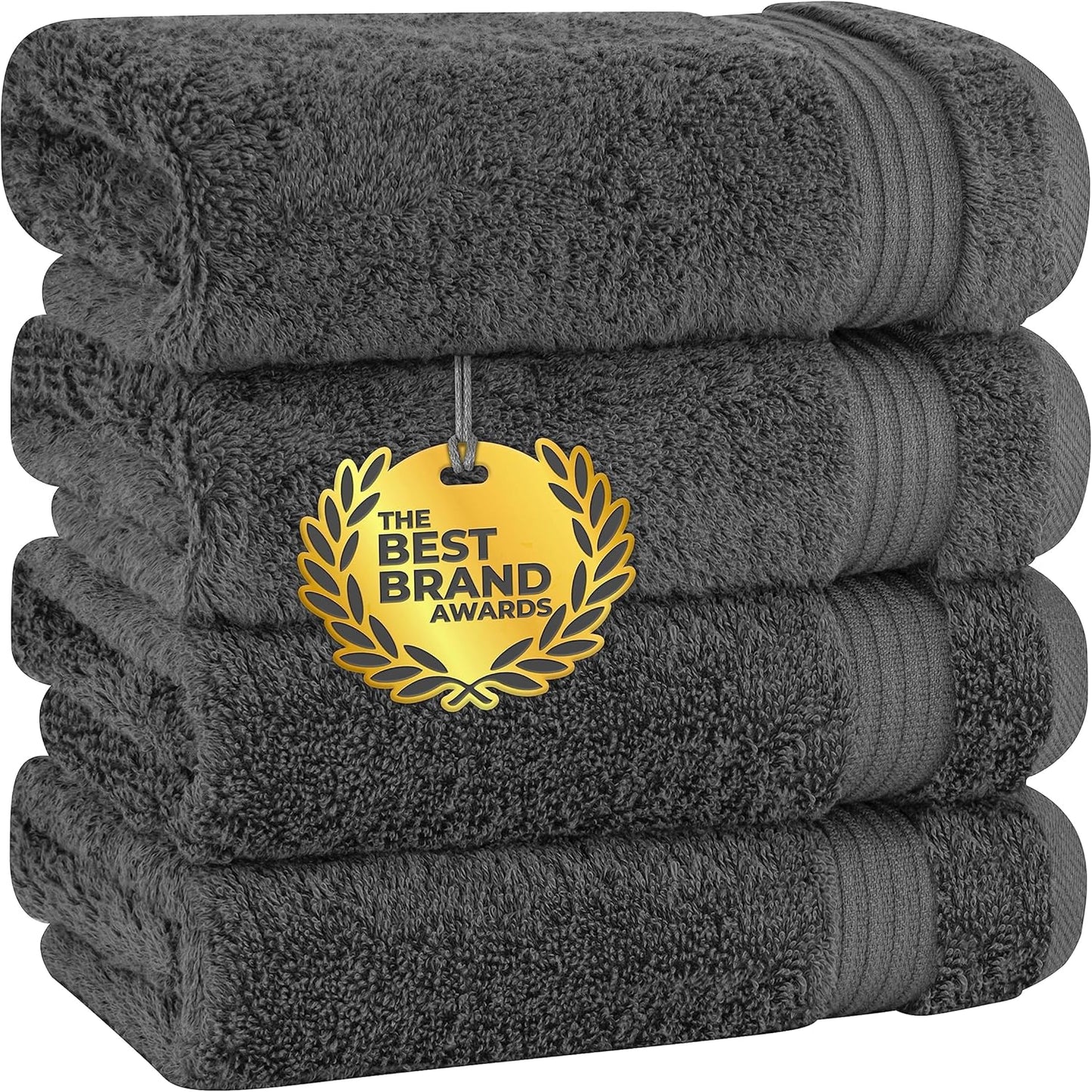 Cotton Paradise 6 Piece Towel Set, 100% Cotton Soft Absorbent Turkish Towels for Bathroom, 2 Bath Towels 2 Hand Towels 2 Washcloths, Beige Towel Set