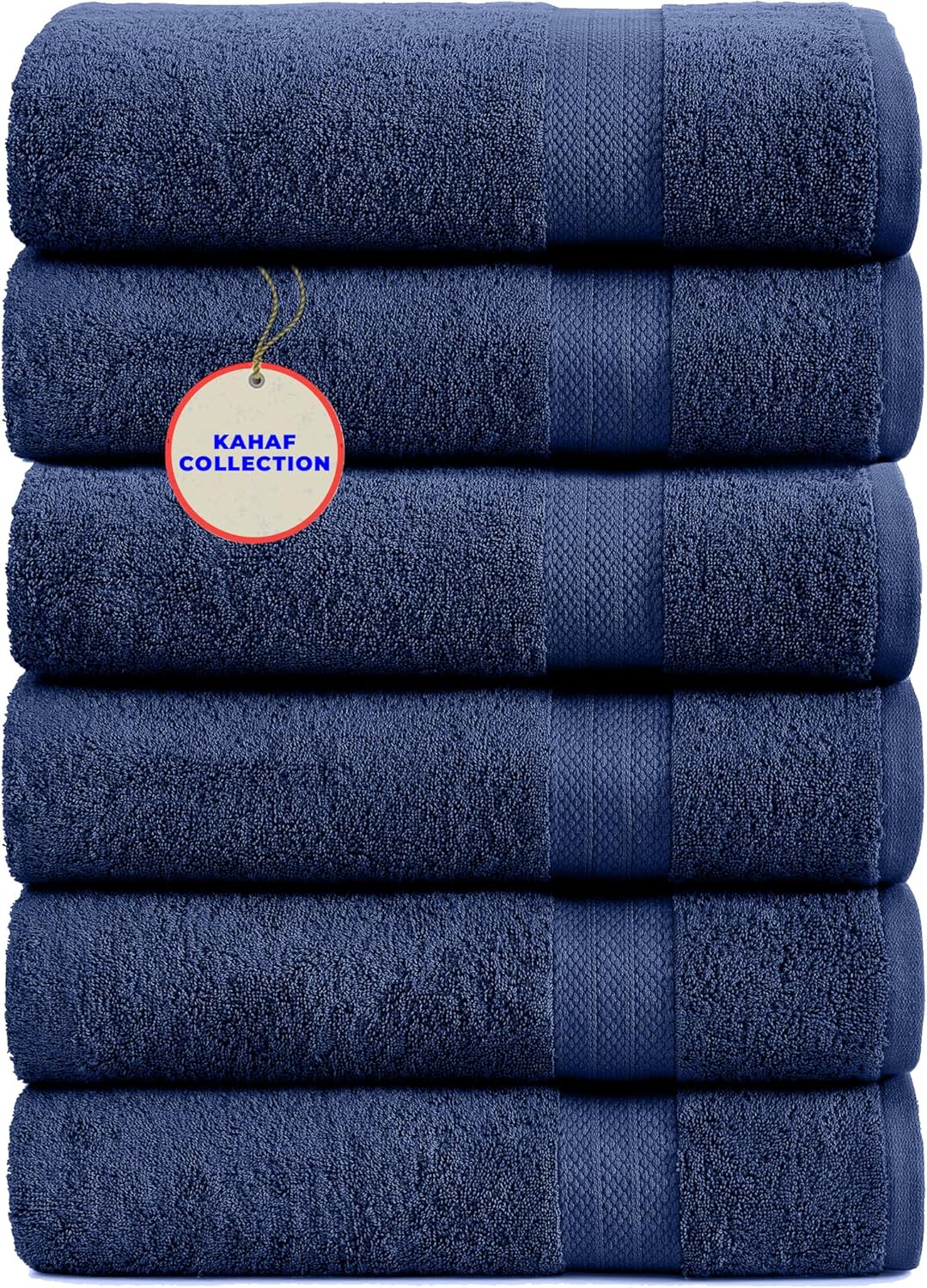 100% Cotton Bath Towels, 24x48 Pack of 6 Towels, Quick Dry, Highly Absorbent, Soft Feel Towel, Gym, Spa, Bathroom, Shower, Pool, Luxury Soft Towels (Grey, 24x48-6 Pack)