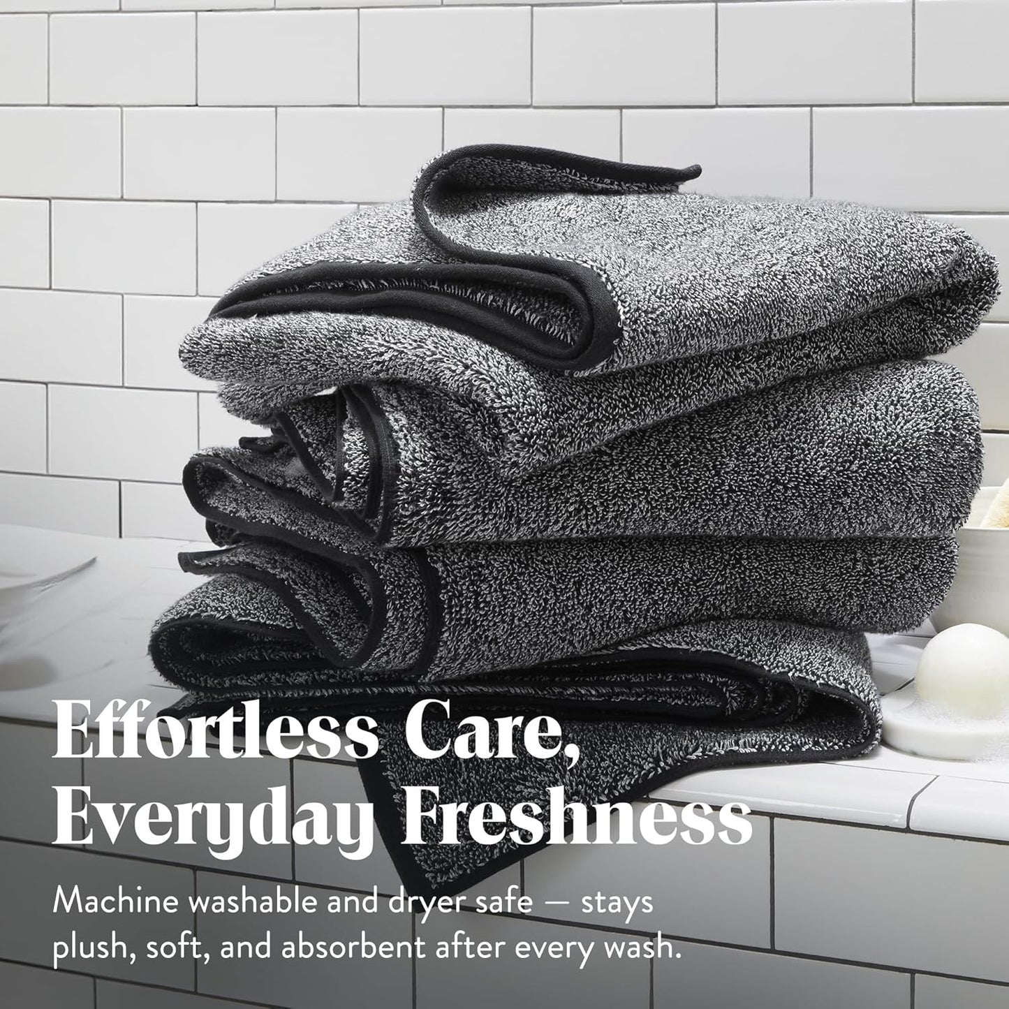 Brooklinen Super-Plush Turkish Cotton Bath Towels Set of 2 Cotton, 820 GSM, Machine Washable, Perfect Bath Towels for Bathroom, Spa & Shower (30" x 58", Striped Navy)