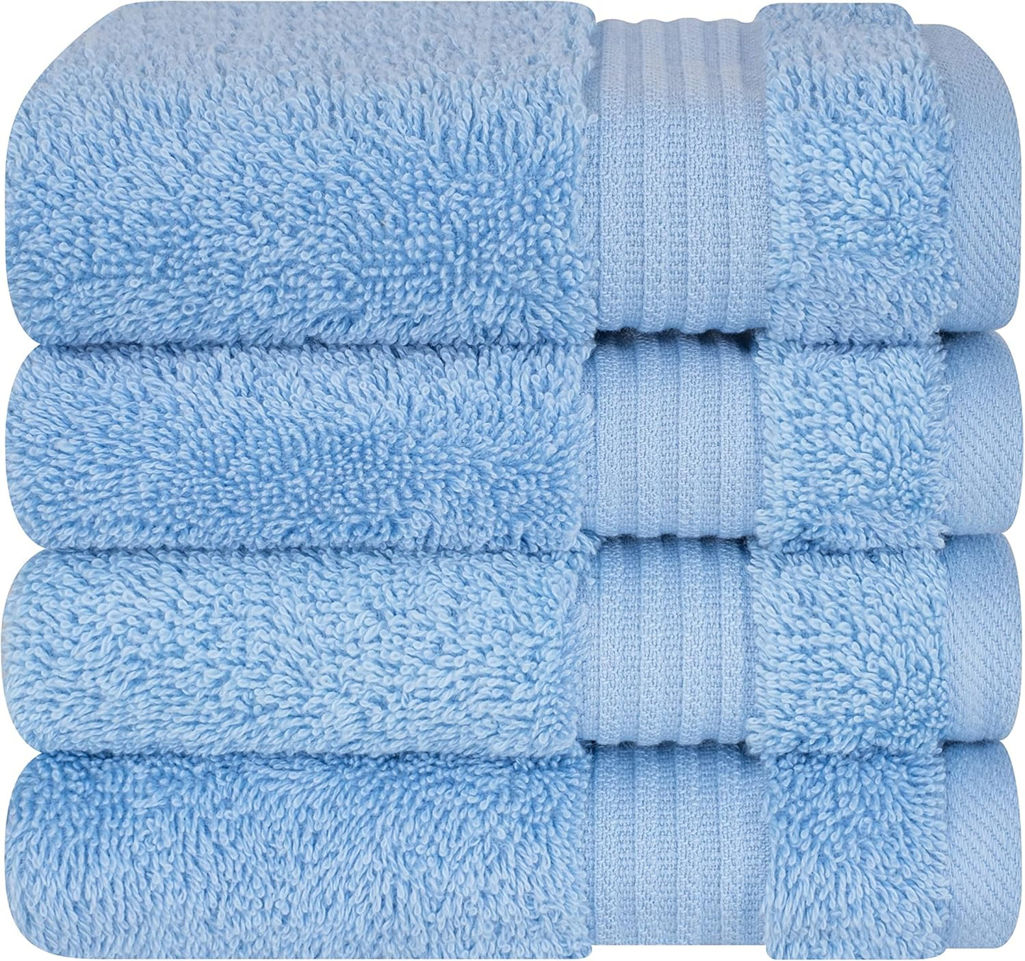 Cotton Paradise 6 Piece Towel Set, 100% Cotton Soft Absorbent Turkish Towels for Bathroom, 2 Bath Towels 2 Hand Towels 2 Washcloths, Beige Towel Set