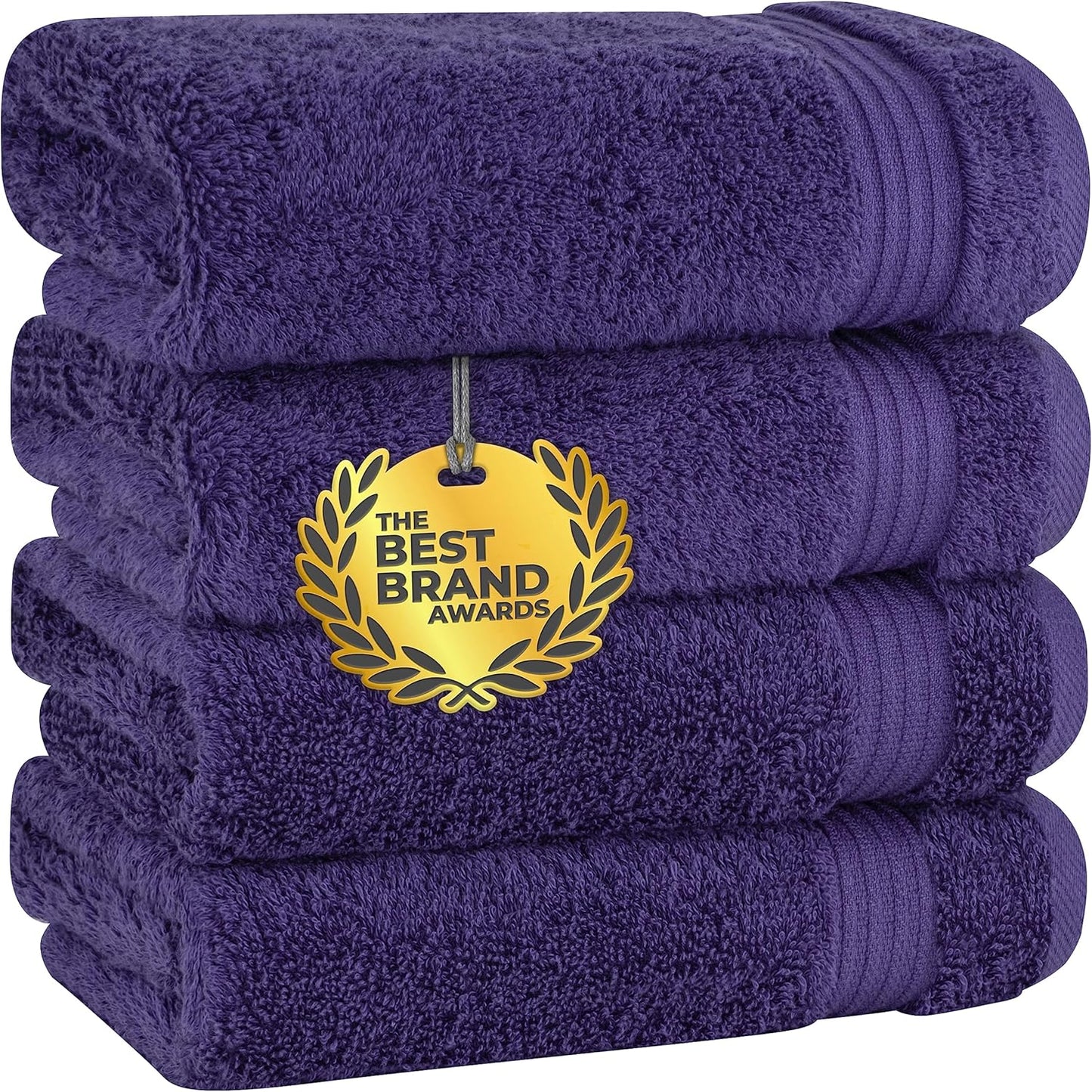 Cotton Paradise 6 Piece Towel Set, 100% Cotton Soft Absorbent Turkish Towels for Bathroom, 2 Bath Towels 2 Hand Towels 2 Washcloths, Beige Towel Set
