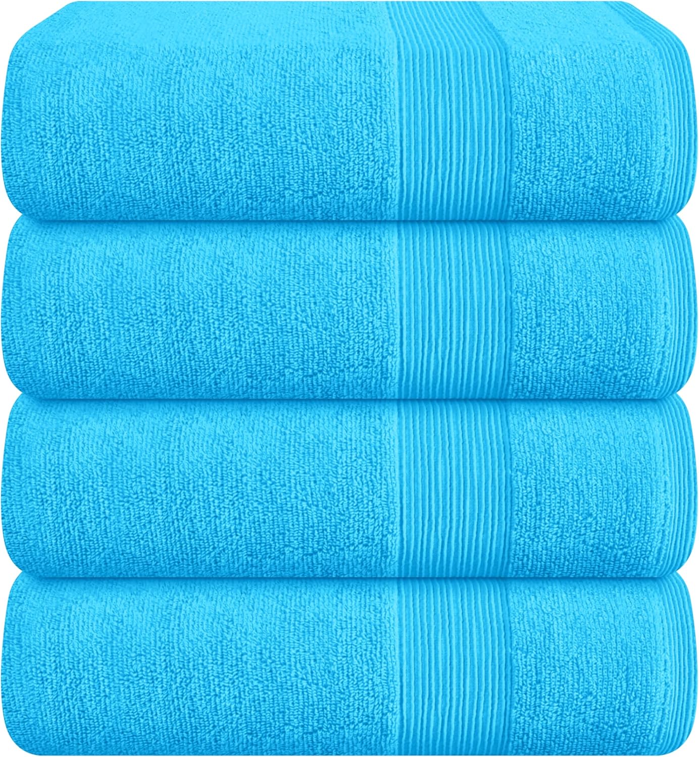 Belizzi Home 4 Pack Bath Towel Set 27x54, 100% Ring Spun Cotton, Ultra Soft Highly Absorbent Machine Washable Hotel Spa Quality Bath Towels for Bathroom, 4 Bath Towels Black