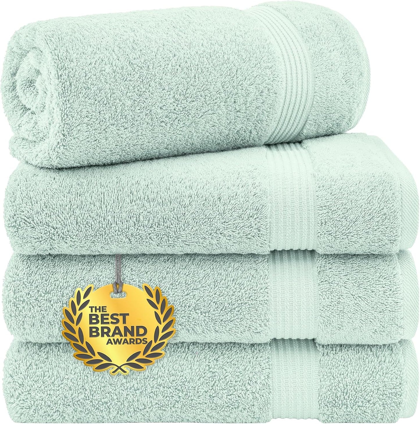 Cotton Paradise 6 Piece Towel Set, 100% Cotton Soft Absorbent Turkish Towels for Bathroom, 2 Bath Towels 2 Hand Towels 2 Washcloths, Beige Towel Set