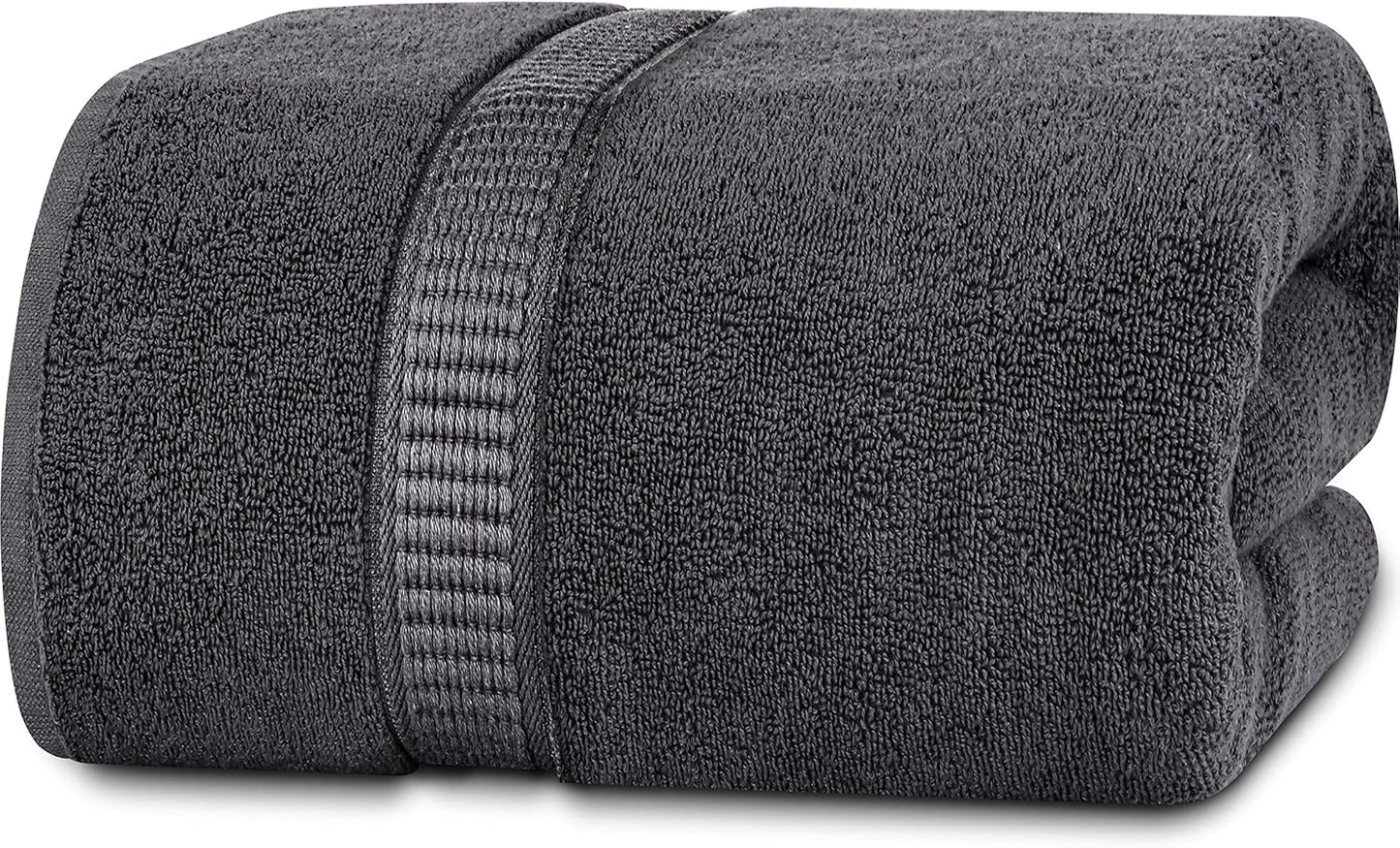 Utopia Towels Luxurious Jumbo Bath Sheet 2 Piece, 600 GSM, 35 by 70 Inches, 100% Ring Spun Cotton, Highly Absorbent and Quick Dry Extra Large Bath Towel, Super Soft Towel, Grey