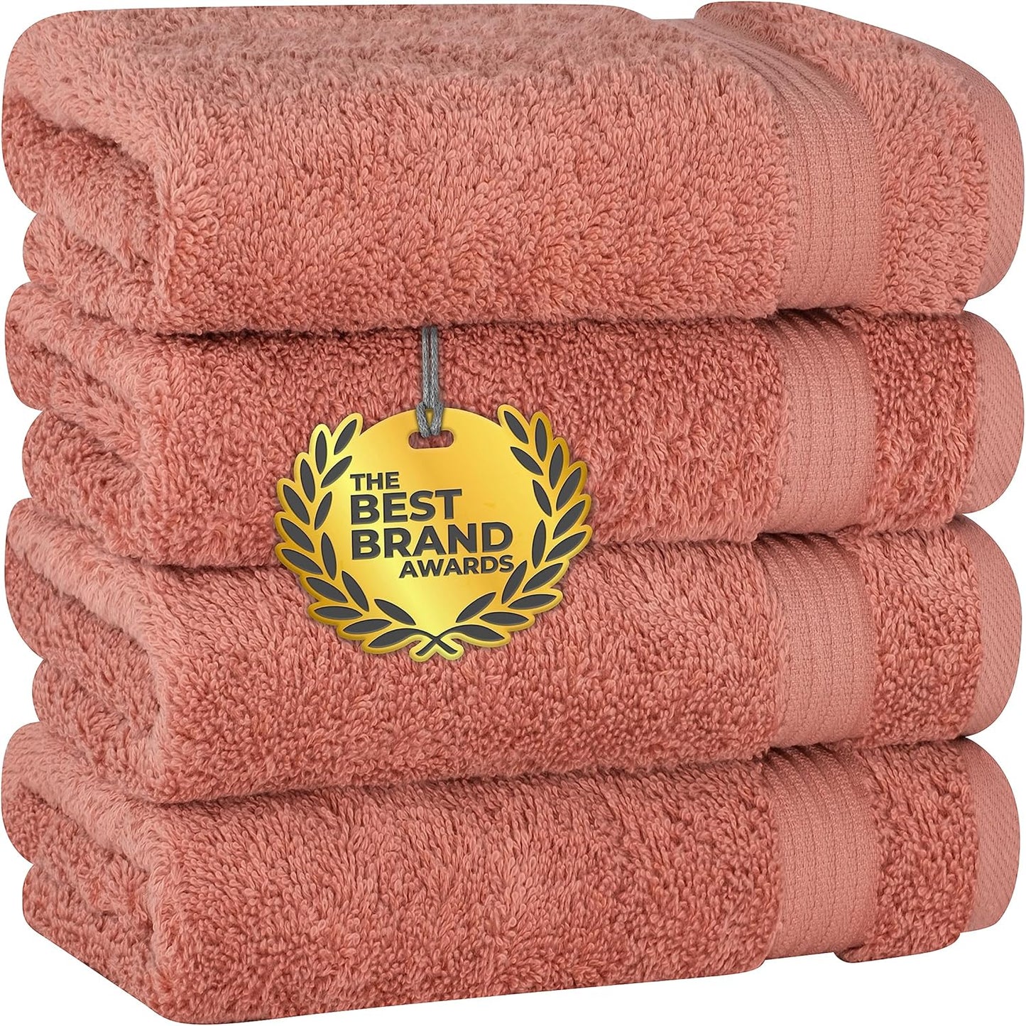 Cotton Paradise 6 Piece Towel Set, 100% Cotton Soft Absorbent Turkish Towels for Bathroom, 2 Bath Towels 2 Hand Towels 2 Washcloths, Beige Towel Set