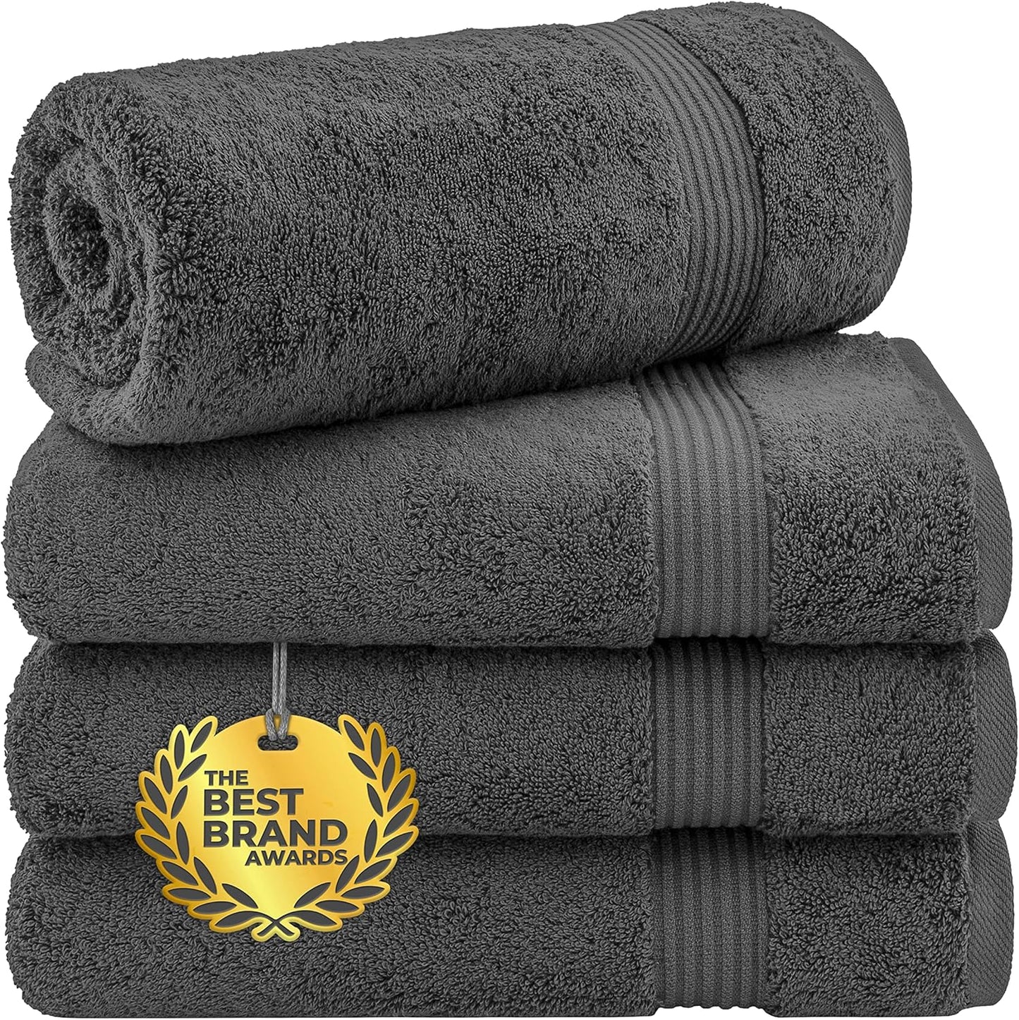 Cotton Paradise 6 Piece Towel Set, 100% Cotton Soft Absorbent Turkish Towels for Bathroom, 2 Bath Towels 2 Hand Towels 2 Washcloths, Beige Towel Set