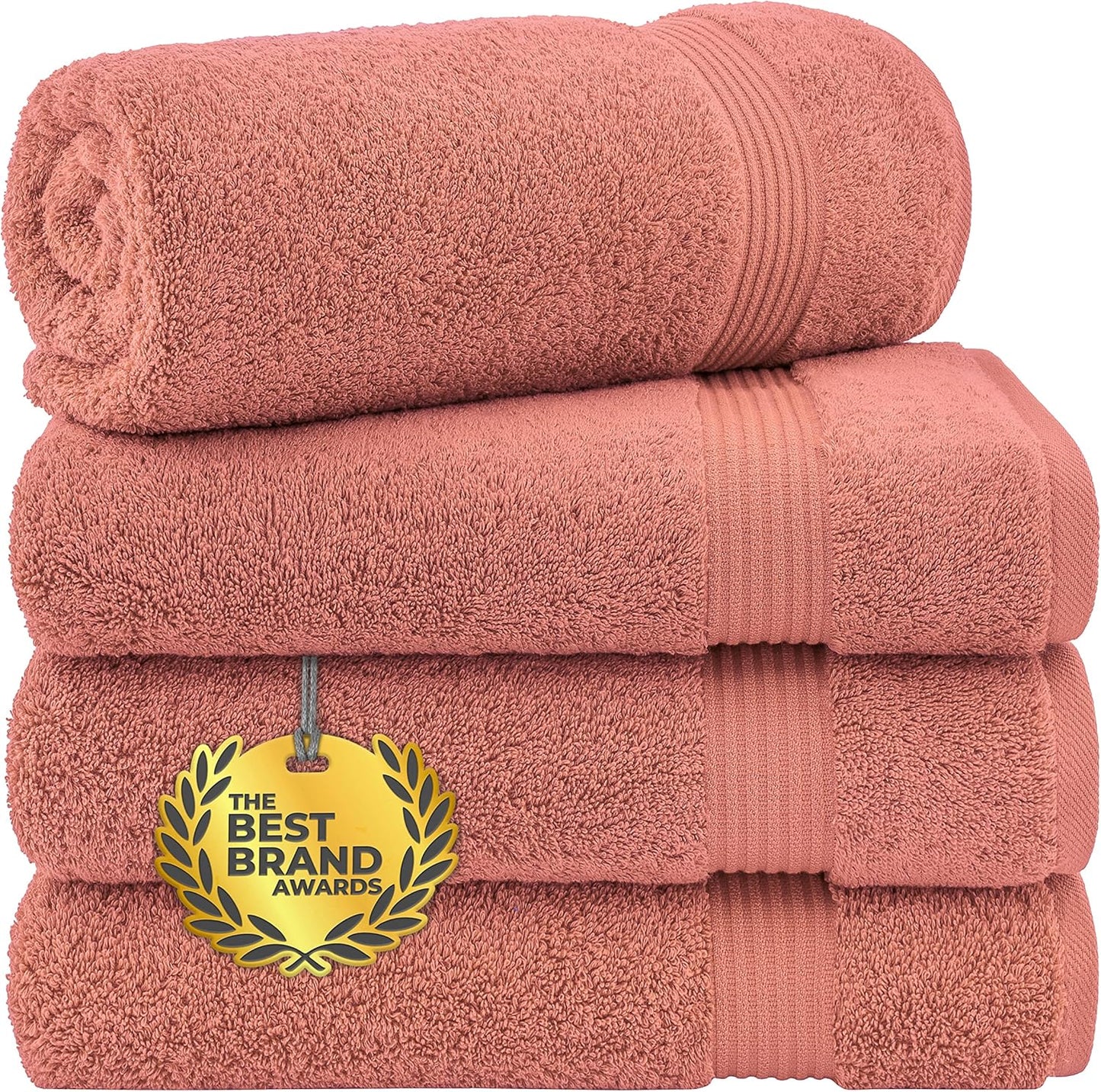 Cotton Paradise 6 Piece Towel Set, 100% Cotton Soft Absorbent Turkish Towels for Bathroom, 2 Bath Towels 2 Hand Towels 2 Washcloths, Beige Towel Set