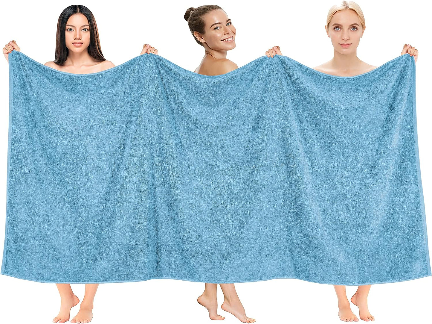 Cotton Paradise 6 Piece Towel Set, 100% Cotton Soft Absorbent Turkish Towels for Bathroom, 2 Bath Towels 2 Hand Towels 2 Washcloths, Beige Towel Set