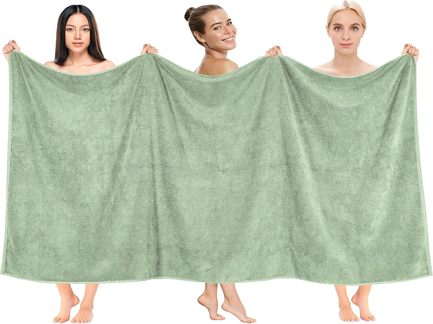 Cotton Paradise 6 Piece Towel Set, 100% Cotton Soft Absorbent Turkish Towels for Bathroom, 2 Bath Towels 2 Hand Towels 2 Washcloths, Beige Towel Set
