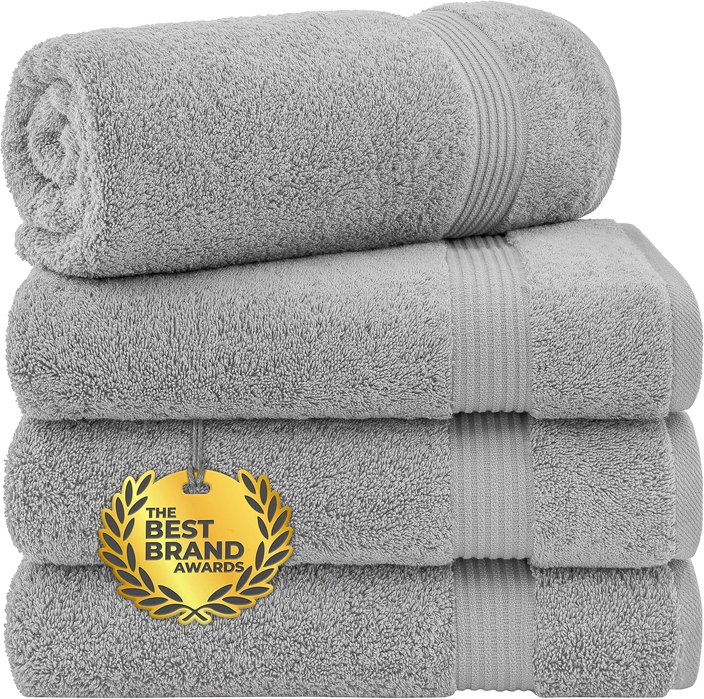 Cotton Paradise 6 Piece Towel Set, 100% Cotton Soft Absorbent Turkish Towels for Bathroom, 2 Bath Towels 2 Hand Towels 2 Washcloths, Beige Towel Set