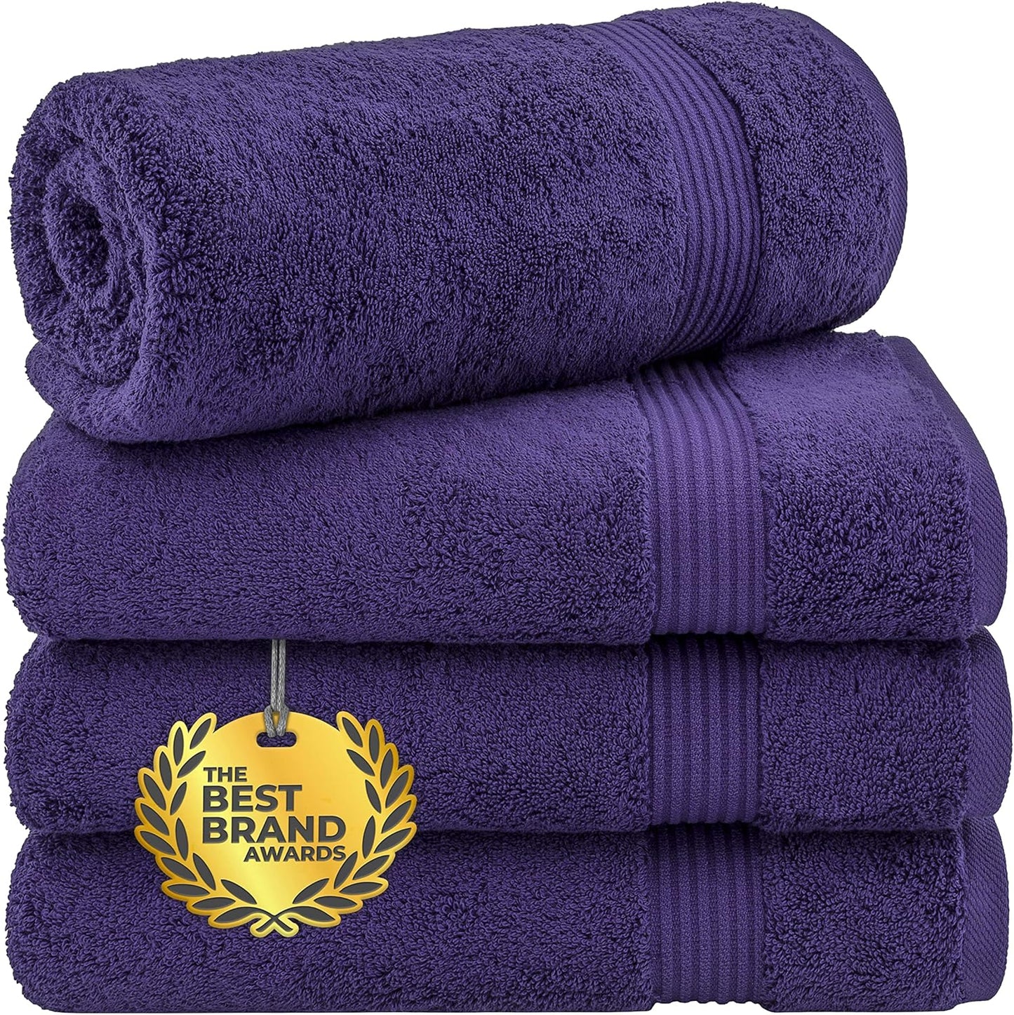 Cotton Paradise 6 Piece Towel Set, 100% Cotton Soft Absorbent Turkish Towels for Bathroom, 2 Bath Towels 2 Hand Towels 2 Washcloths, Beige Towel Set